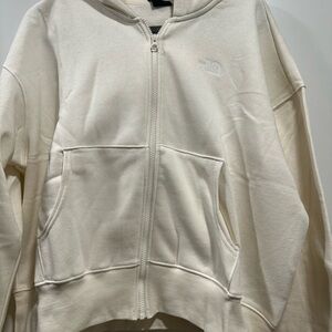 The North Face White Dune Full Zip Hoodie